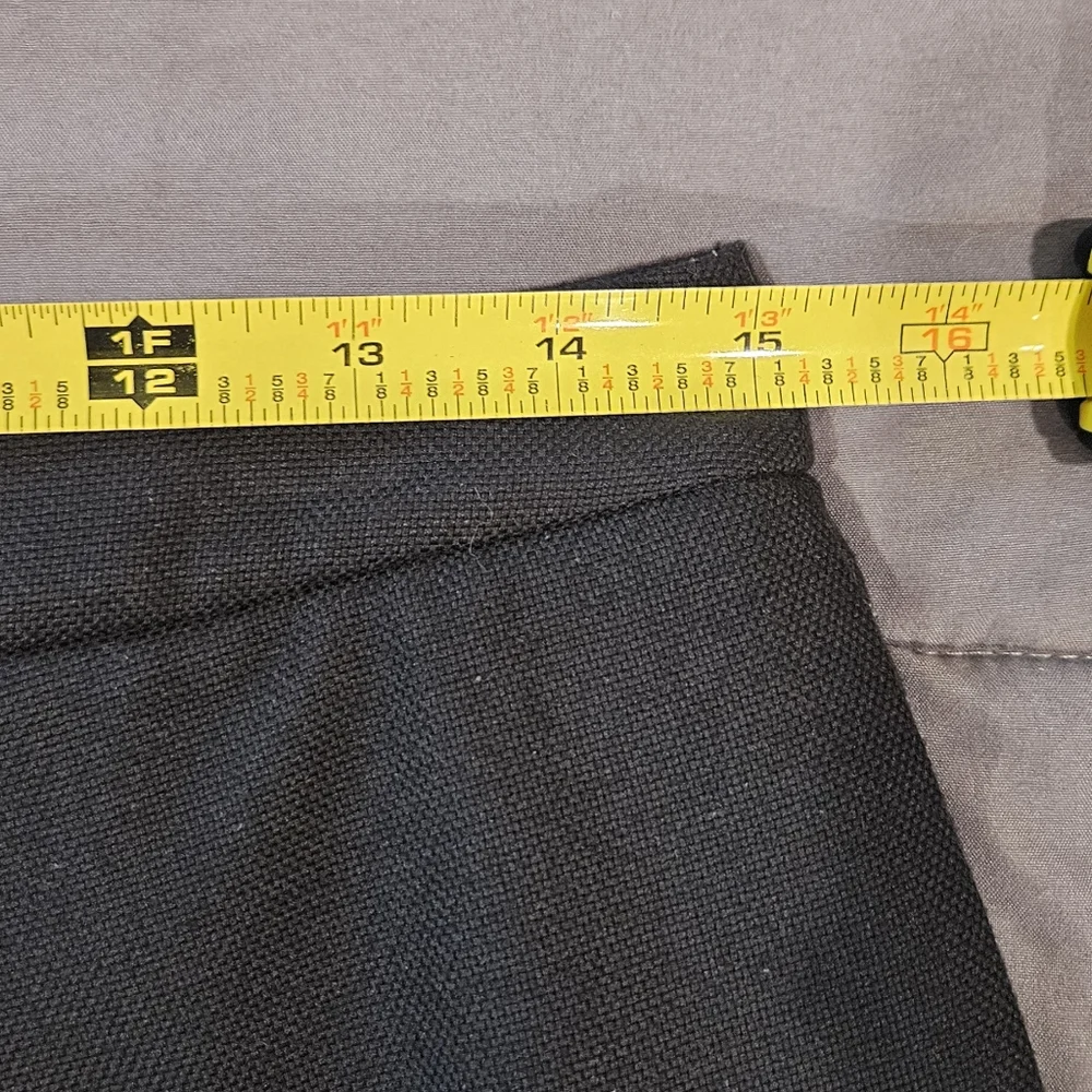 Kate Spade Saturday Black Mini Skirt Size 8 Wool Blend Structured Waist‎ Pockets